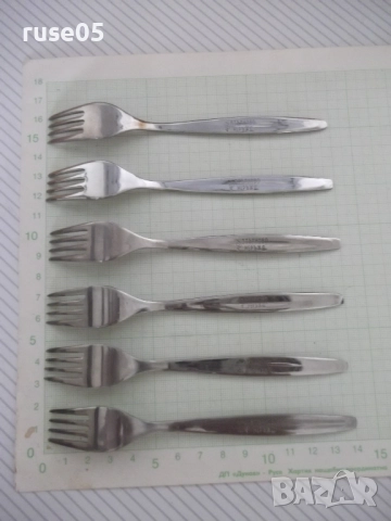 Лот от 6 бр. вилици от "☭ В. Търново" от соца, снимка 3 - Прибори за хранене, готвене и сервиране - 51555537