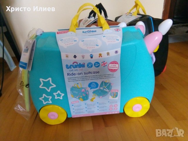 Детски Куфар TRUNKI Трунки Ride - On Una the Unicorn Еднорог Момиче с Транспортен Дефект, снимка 2 - Кенгура и ранички - 27169406