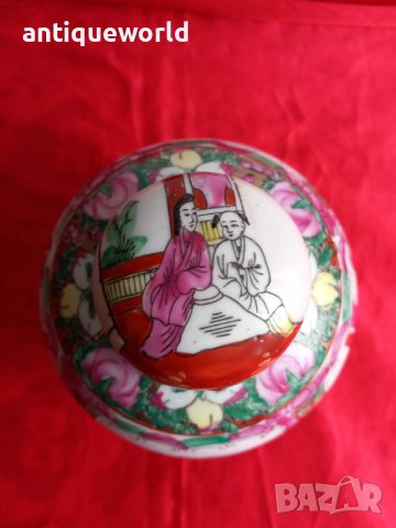 Стара Китайска Урна, Буркан за Джинджифил, ,Ваза  МАРКИРАНА!, снимка 2 - Антикварни и старинни предмети - 43667689