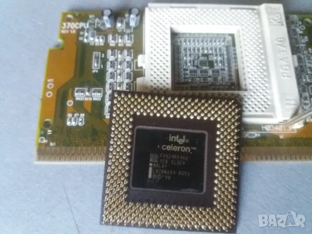 Ретро платка с процесор Intel Celeron 466 Soket370 / Slot1 