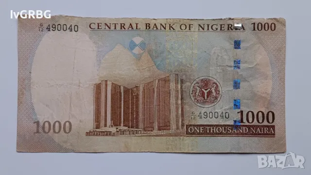1000 найра Нигерия 2011 1000 найри Нигерия Африка, снимка 6 - Нумизматика и бонистика - 50061981