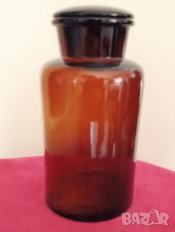 Стар аптекарски буркан, шише от цветно стъкло. , снимка 5 - Антикварни и старинни предмети - 43378895