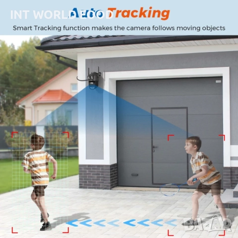 5K 10MP HD IP WiFi PTZ Kамера Двоен обектив с двоен екран AI автоматично проследяване P2P O-KAM APP, снимка 10 - IP камери - 52063369