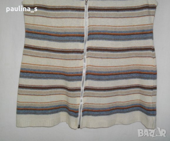 Вълна, кашмир и примеси / Елек тип туника с цип / голям размер , снимка 3 - Елеци - 28117465