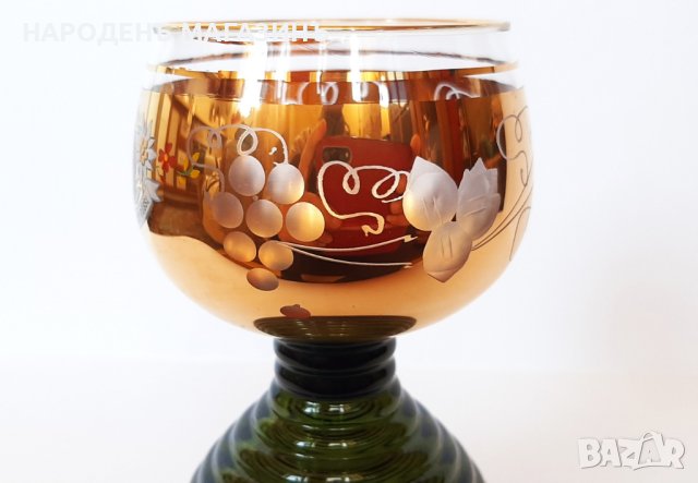 Немски златни чаши за вино и ракия сервиз , снимка 13 - Други ценни предмети - 43517072