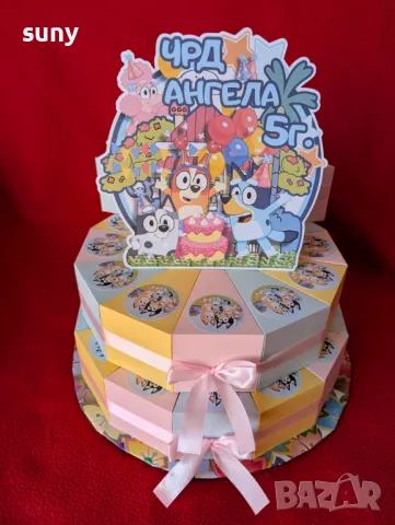 Картонена торта Стич, снимка 15 - Фигурки - 49326382