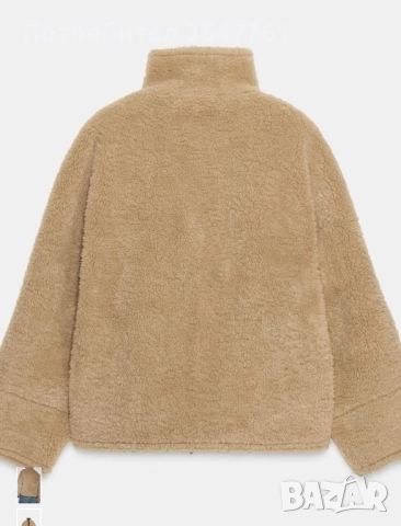 Zara Двулицево яке от изкуствена агнешка кожа zw collection, снимка 3 - Якета - 52659728