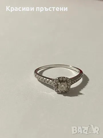 Прекрасен пръстен 27 диаманта-0,50ct , снимка 7 - Пръстени - 50181477