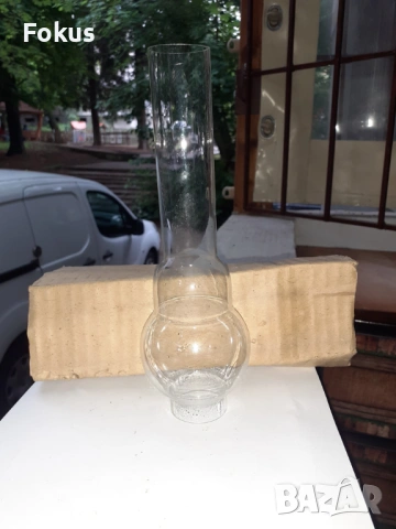 Лампено шише - калиево стъкло за газена лампа, снимка 3 - Антикварни и старинни предмети - 53278987