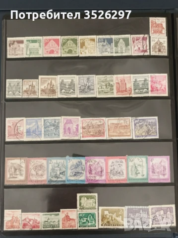 Колекция пощенски марки със 75 замъка и дворци.