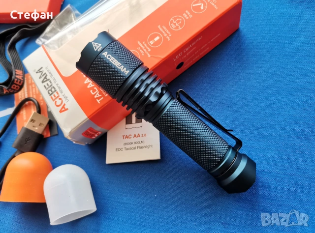ХИТ ЦЕНА Джобно edc фенерче Acebeam, снимка 2 - Екипировка - 53143272