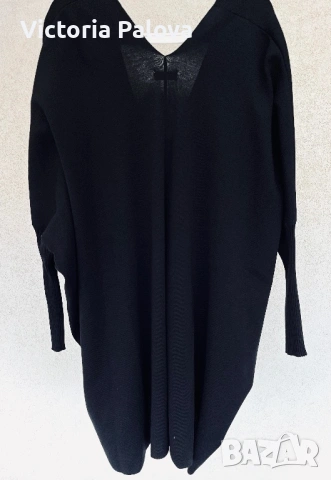 Луксозна черна жилетка MIA MAI от 100% Merino Extrafein – Размер XXL, снимка 2 - Жилетки - 53586522