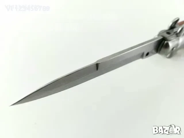 Сгъваем автоматичен нож - стилето , с чирени от еленов рог, 85x195, снимка 6 - Ножове - 50495677