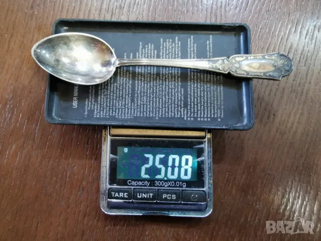комплект стари сребърни лъжички, снимка 6 - Антикварни и старинни предмети - 49250180