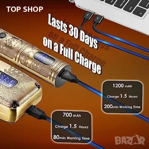 Нов електрически комплект бръснач тример Самобръсначка за мъже Подарък, снимка 4 - Тримери - 49970918