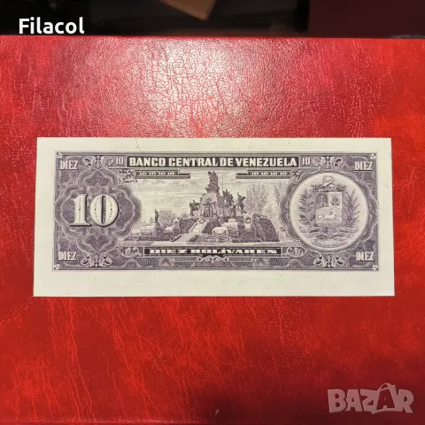 Венецуела 10 боливара 1988 UNC, снимка 2 - Нумизматика и бонистика - 49265363