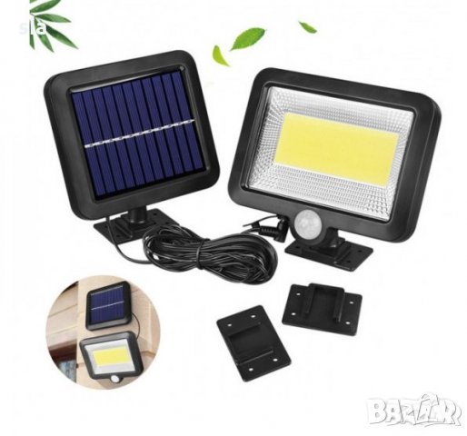 LED лампа със солар+ Сензор за движение, Водоустойчива Стенна лампа, нощна улична лампа, SL-F100, снимка 3 - Къмпинг осветление - 32482487