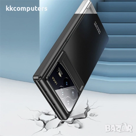 Калъф със Стойка и Защита за Шарнира за Xiaomi Mix Fold 4 5G - PC, Вграден Стъклен протектор - 3 Цвя, снимка 8 - Калъфи, кейсове - 53314844