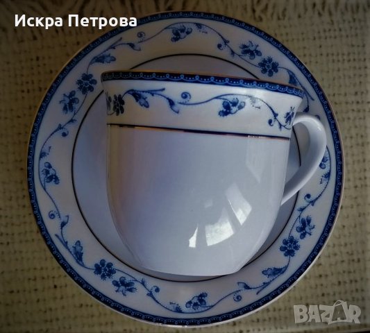 Порцеланов сервиз Сини цветя Румъния, снимка 3 - Сервизи - 38145044