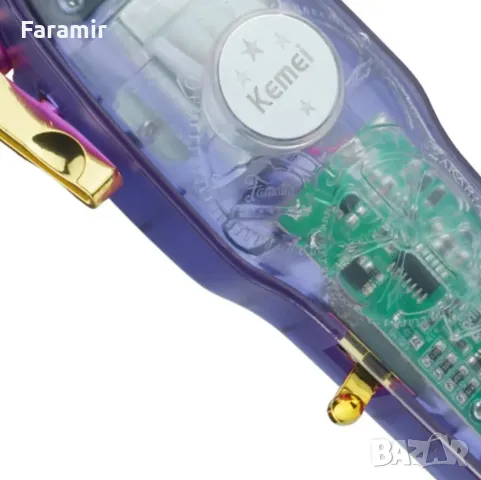 Професионална машинка за подстригване Kemei KM-2706PG, 6 приставки, Многоцветен, снимка 3 - Машинки за подстригване - 49796879