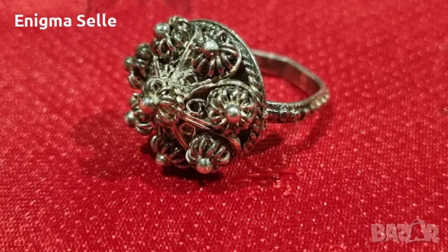 Сребърен възрожденски пръстен , снимка 3 - Пръстени - 50353305
