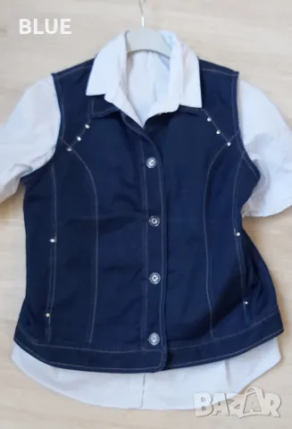 Дамски дънков елек.Макси размер