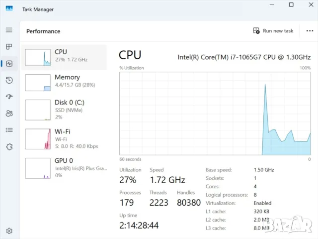 Мощен лаптоп Lenovo ThinkBook 14-1IL 14" i7-1065G7/RAM 16GB/SSD 512GB NVMe с лиценз Windows 11 Pro, снимка 12 - Лаптопи за работа - 49491474