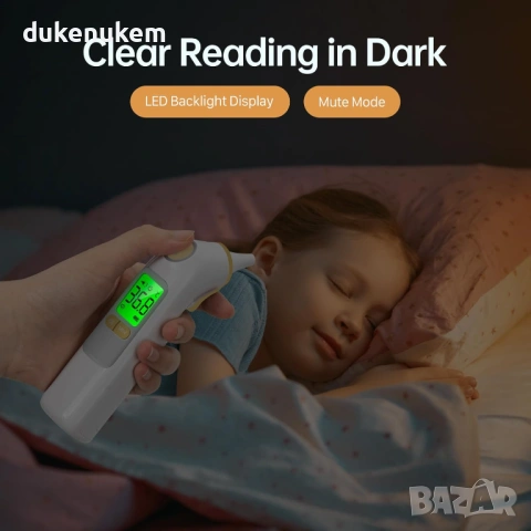 Инфрачервен термометър за ухо, бърз, точен, с цветна индикация, снимка 4 - Уреди за диагностика - 53161981