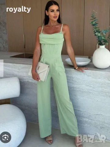 Дамски бежов гащеризон с презрамки Различни цветове , снимка 4 - Комплекти - 50266601