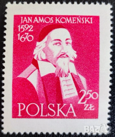 Полша, 1957 г. - лот марки на тема спорт, цветя, изкуство, музика, самолет, личности, кораб и др., снимка 13 - Филателия - 53303130