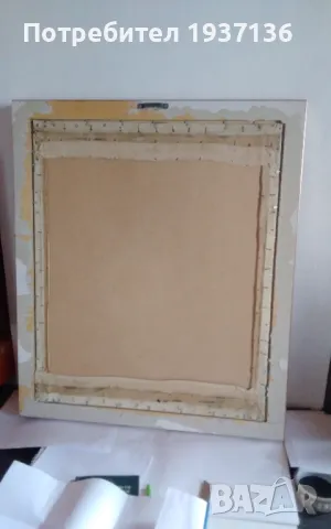 Стара картина масло върху платно опънато върху фазер подписана 1985 г, снимка 6 - Картини - 50223201