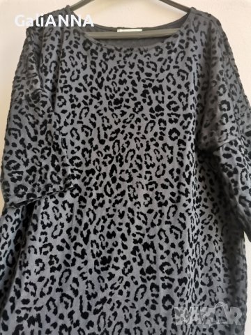 СТРАХОТНА ТУНИКА С ТЮЛ И КАДИФЕ РАЗМЕР 2XL-3XL, снимка 5 - Туники - 37687754