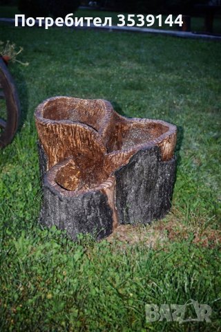 Градински кашпи от щампован бетон имитиращи дърво, снимка 8 - Саксии и кашпи - 38594886