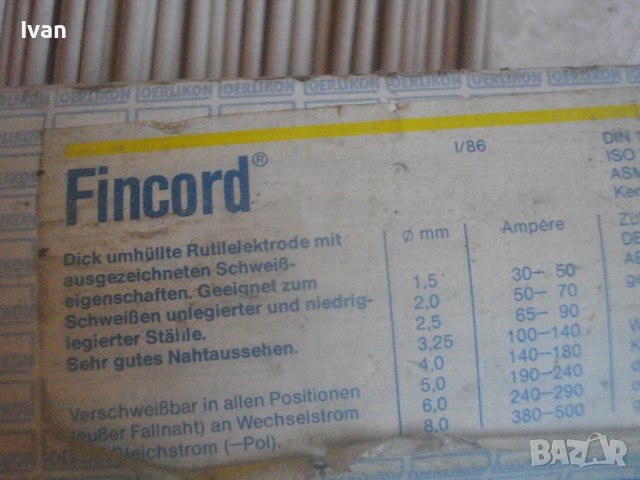 Кутия Универсален Пръчков Електрод Електроди-105бр-FINCORD E5122RR6-OERLIKON-2,0х250мм-Професионален