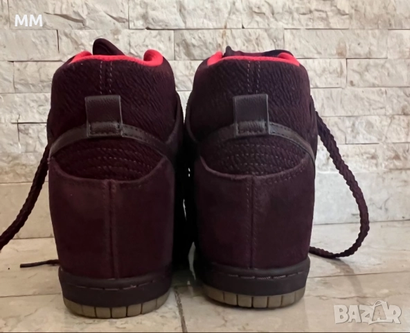 Нови маратонки / кецове 37.5 Nike Dunk Sky Hi Mesh Red със скрита платформа., снимка 5 - Маратонки - 52318364