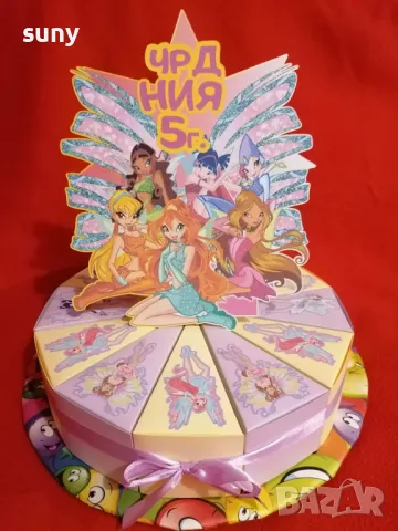 Картонена торта Winx, снимка 2 - Други - 33049384