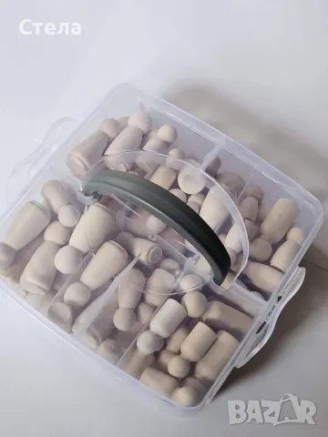 Кутия дървени конусовидни кукли 52бр, снимка 6 - Статуетки - 48085434