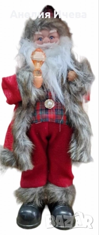 Декоративен Дядо Коледа със светеща факла 