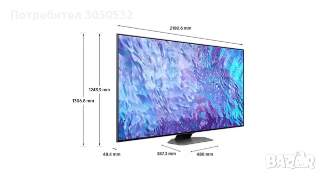 Телевизор Samsung QLED 98Q80C, 98" (249 см), Smart, 4K Ultra HD, снимка 8 - Телевизори - 52466493