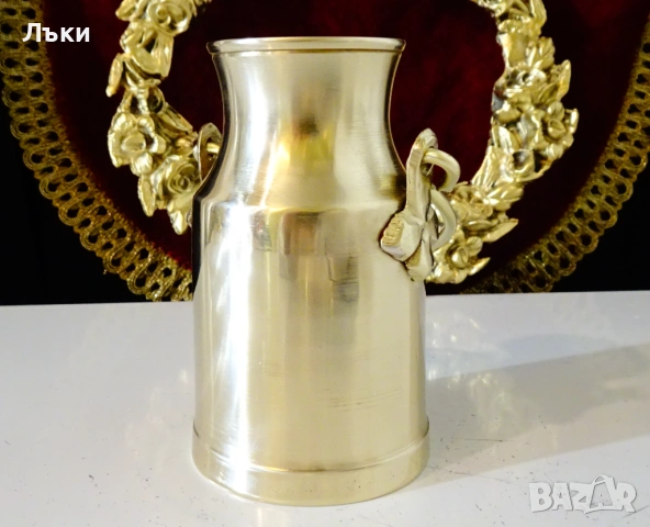 Бронзова кана за ракия,гюм за мляко. , снимка 5 - Антикварни и старинни предмети - 53274853