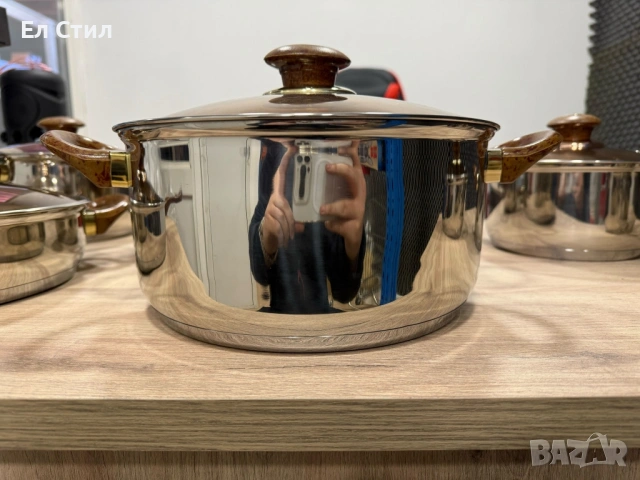 Комплект съдове за готвене от 12 части – Неръждаема стомана, равномерно нагряване и лесна поддръжка, снимка 10 - Съдове за готвене - 53567226