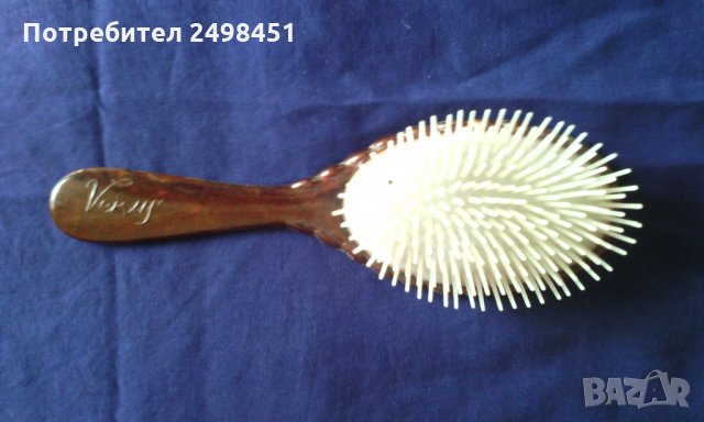 Масажна четка за коса и глава и огледало със седефена дръжка., снимка 1