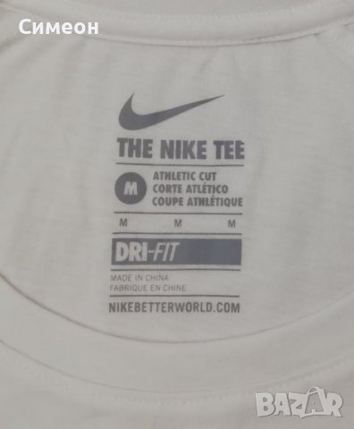 Nike DRI-FIT Tee оригинална тениска M Найк памучна спортна фланелка, снимка 3 - Спортни дрехи, екипи - 36675898