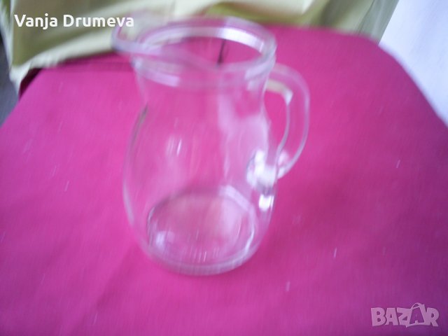стъклена кана с маркировка от 80-те г. неизползвана, снимка 4 - Аксесоари за кухня - 37894269