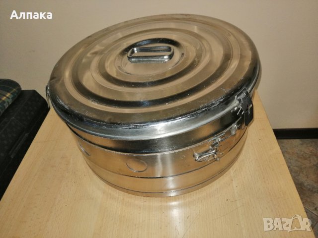 Продавам барабан за стерелизация на инструменти, алпака, 320/200мм, снимка 1 - Съдове за готвене - 27479696
