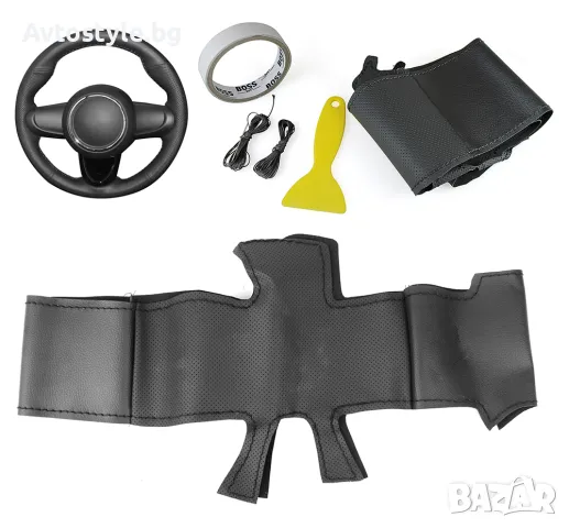 Кожен калъф за волан шиещ, Mini Cooper, снимка 1