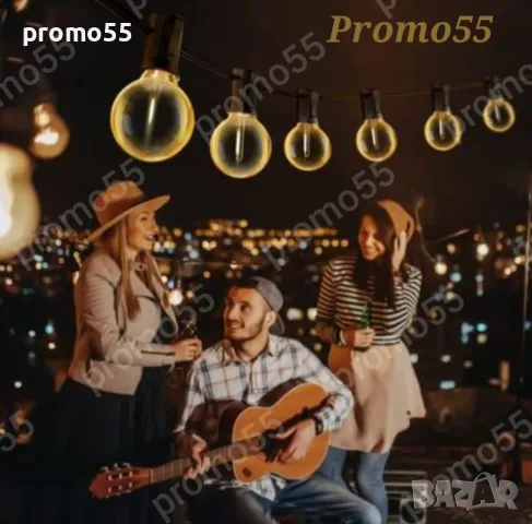 Светлинна Верига 20Бр. Външни Нечупливи Лед Крушки за Декорация 10м, снимка 8 - Градински мебели, декорация  - 50308554