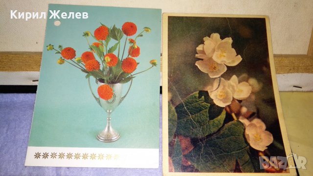 ЛОТ 4 КРАСИВИ СТАРИ ПОЩЕНСКИ КАРТИЧКИ ТЕМА ЦВЕТЯ ПРОЛЕТ БЪЛГАРСКИ и СССР 6256, снимка 4 - Филателия - 38810696