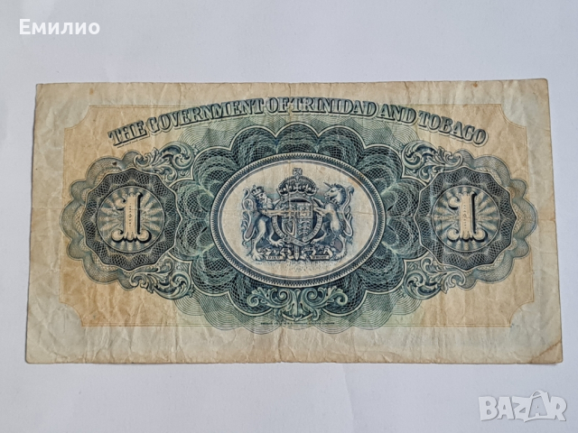 TRINIDAD AND TOBAGO 🇹🇹 1 DOLLAR 1939, снимка 2 - Нумизматика и бонистика - 44876258
