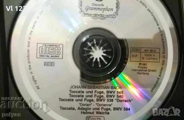 СД - JOCHANN SEBASTIAN BACH ' TOCCATAS AND FUGUES' - CD, снимка 2 - CD дискове - 27702520